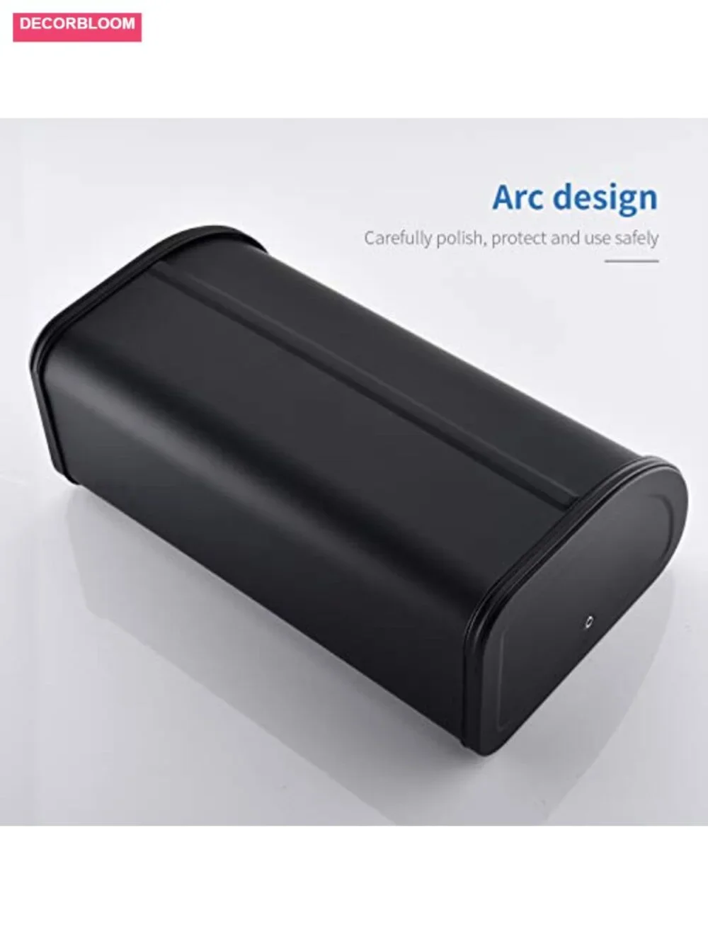 Stainless Steel Bread Box with Roll Up Lid for Kitchen Counter Storage, Bread